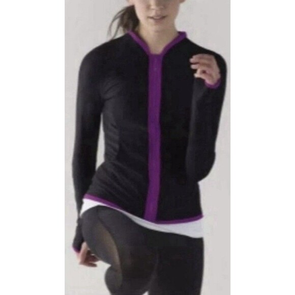 Lululemon Find Your Bliss Purple/Black Reversible Jacket Full Zip Up Women’s 4 - Picture 16 of 16